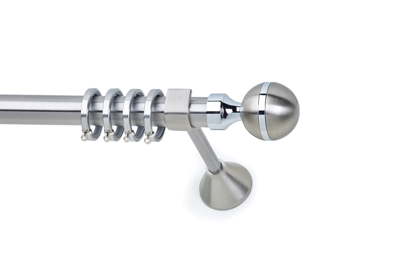 Anartisi Κουρτινόξυλο Φ25 Inox VENERE Νίκελ Σατινέ